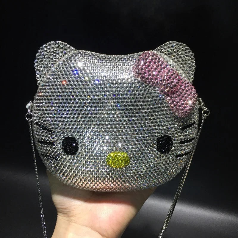 Rhinestone Hello Kitty Tote Bag 14x11 Or Smaller Size 8x10 With