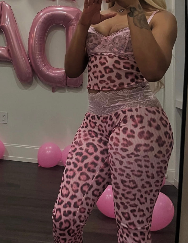“Pink leopard” Co-ord Set