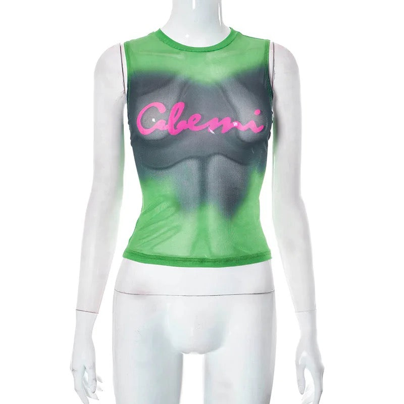 “Chemi” Mesh crop top